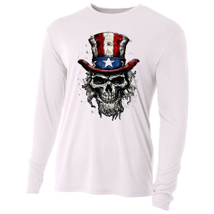 uncle sam skull Cooling Performance Long Sleeve Crew