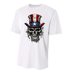 uncle sam skull Performance Sprint T-Shirt