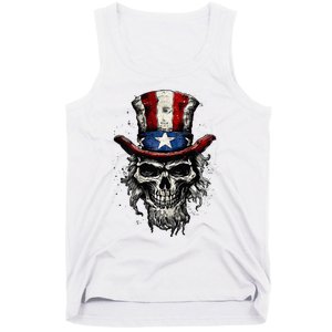 uncle sam skull Tank Top