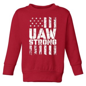 UAW Strong Solidarity UAW Proud Union UAW Laborer Worker Toddler Sweatshirt