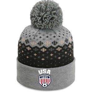 USA Soccer Shirt 1885 American Soccer USA Jersey Fan The Baniff Cuffed Pom Beanie