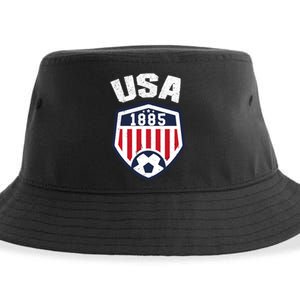 USA Soccer Shirt 1885 American Soccer USA Jersey Fan Sustainable Bucket Hat