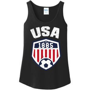 USA Soccer Shirt 1885 American Soccer USA Jersey Fan Ladies Essential Tank