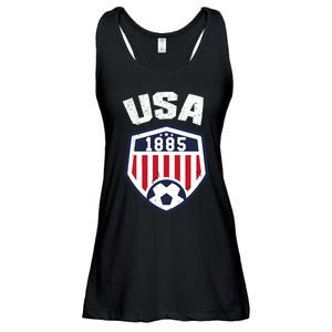 USA Soccer Shirt 1885 American Soccer USA Jersey Fan Ladies Essential Flowy Tank