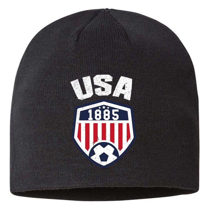 USA Soccer Shirt 1885 American Soccer USA Jersey Fan Sustainable Beanie