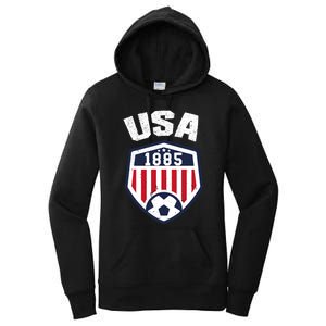 USA Soccer Shirt 1885 American Soccer USA Jersey Fan Women's Pullover Hoodie