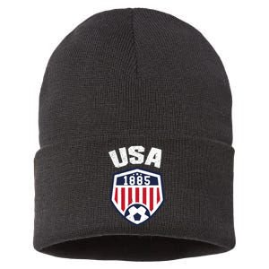 USA Soccer Shirt 1885 American Soccer USA Jersey Fan Sustainable Knit Beanie