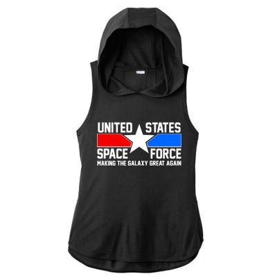 USSF Making The Galaxy Great Again Ladies PosiCharge Tri-Blend Wicking Draft Hoodie Tank