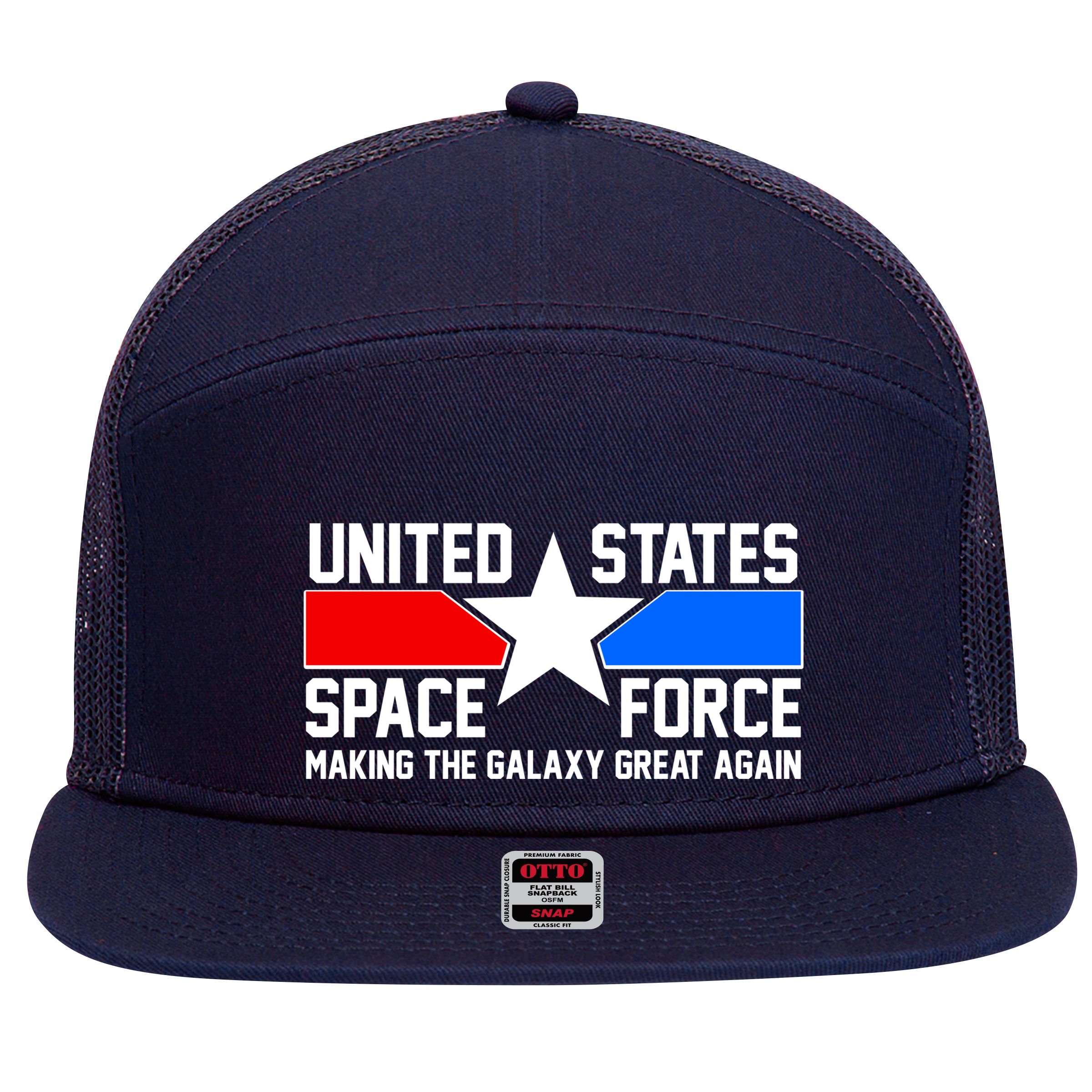USSF Making The Galaxy Great Again 7 Panel Mesh Trucker Snapback Hat