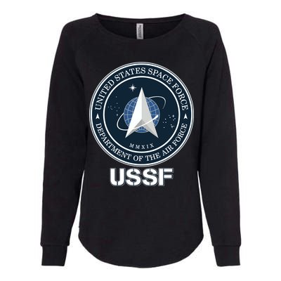 USSF Space Force Dept Of The Air Force Logo Womens California Wash Sweatshirt