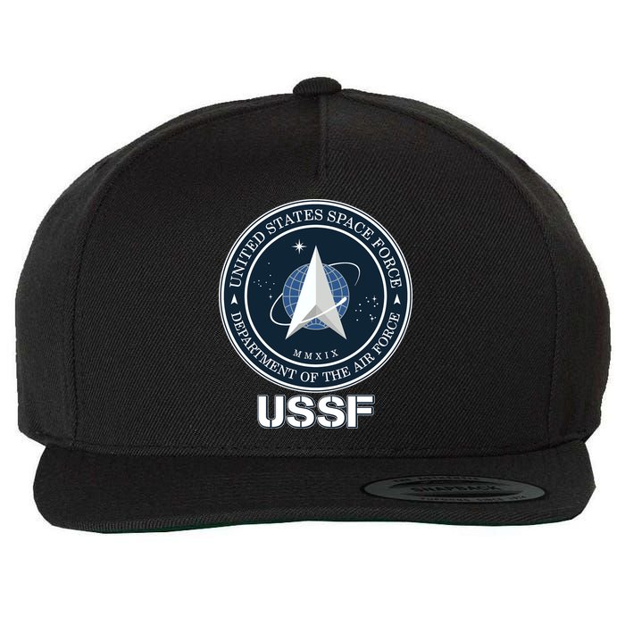 USSF Space Force Dept Of The Air Force Logo Wool Snapback Cap