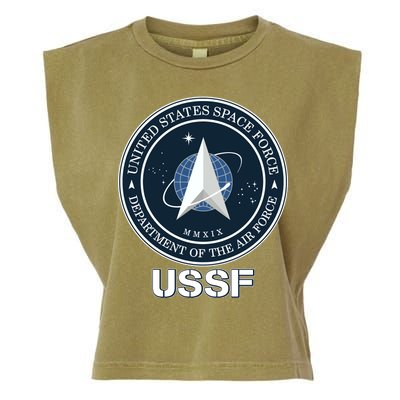 USSF Space Force Dept Of The Air Force Logo Garment-Dyed Women's Muscle Tee