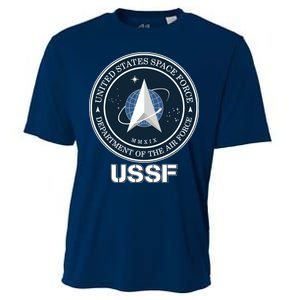 USSF Space Force Dept Of The Air Force Logo Cooling Performance Crew T-Shirt