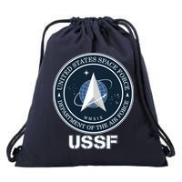 USSF Space Force Dept Of The Air Force Logo Drawstring Bag
