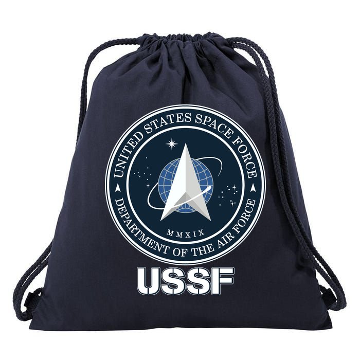 USSF Space Force Dept Of The Air Force Logo Drawstring Bag