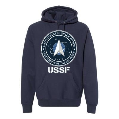 USSF Space Force Dept Of The Air Force Logo Premium Hoodie