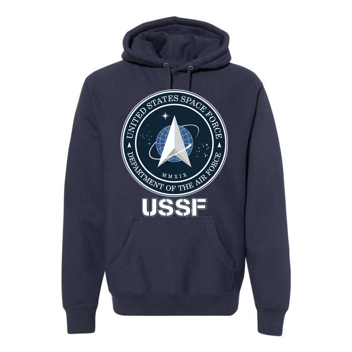 USSF Space Force Dept Of The Air Force Logo Premium Hoodie