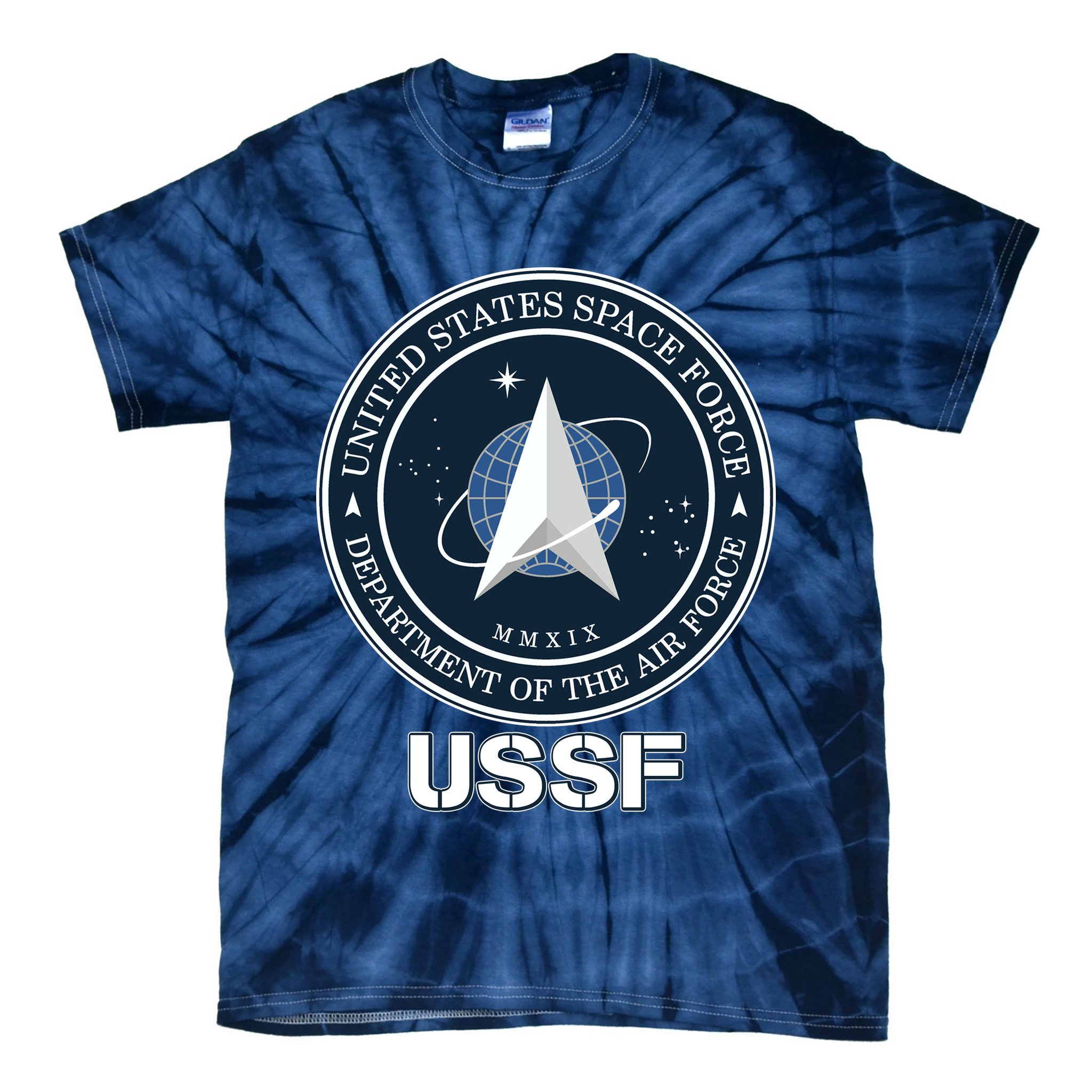 USSF Space Force Dept Of The Air Force Logo Tie-Dye T-Shirt
