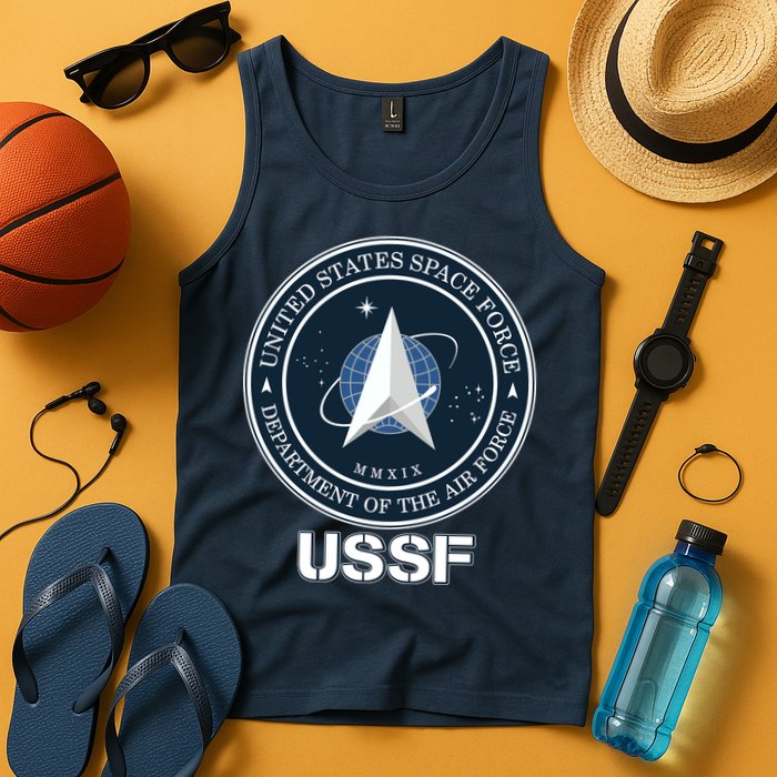 USSF Space Force Dept Of The Air Force Logo Tank Top