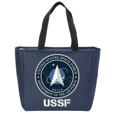 USSF Space Force Dept Of The Air Force Logo Zip Tote Bag