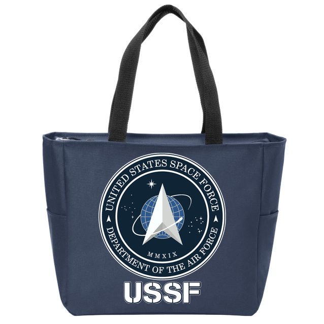 USSF Space Force Dept Of The Air Force Logo Zip Tote Bag