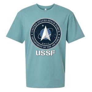 USSF Space Force Dept Of The Air Force Logo Sueded Cloud Jersey T-Shirt