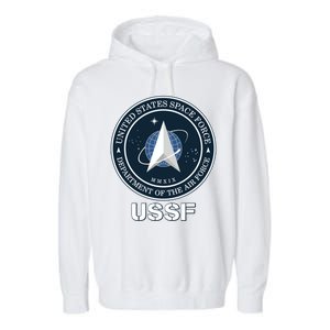 USSF Space Force Dept Of The Air Force Logo Garment-Dyed Fleece Hoodie