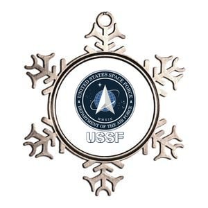 USSF Space Force Dept Of The Air Force Logo Metallic Star Ornament