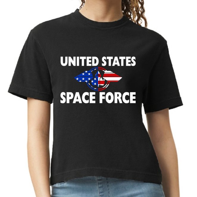 USSF United States Space Force Comfort Colors Boxy T-Shirt