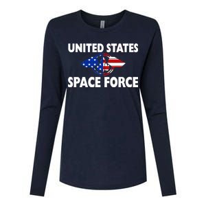 USSF United States Space Force Womens Cotton Relaxed Long Sleeve T-Shirt