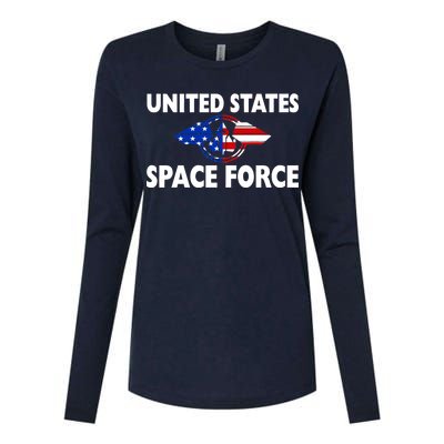 USSF United States Space Force Womens Cotton Relaxed Long Sleeve T-Shirt