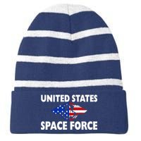 USSF United States Space Force Striped Beanie with Solid Band