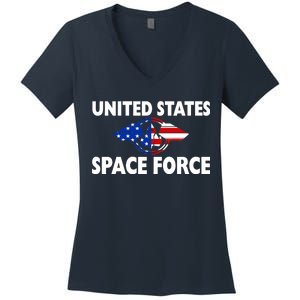 USSF United States Space Force Women's V-Neck T-Shirt