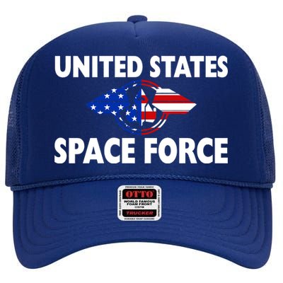 USSF United States Space Force High Crown Mesh Back Trucker Hat