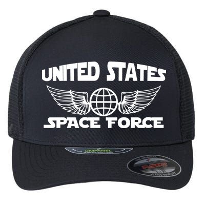 USSF United States Space Force Logo Flexfit Unipanel Trucker Cap