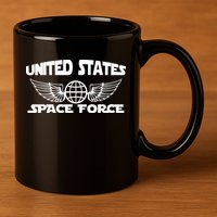 USSF United States Space Force Logo 11oz C Handle Ceramic Mug