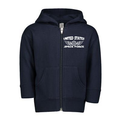 USSF United States Space Force Logo Toddler Zip Fleece Hoodie