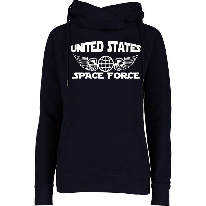 USSF United States Space Force Logo Womens Funnel Neck Pullover Hood