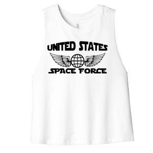 USSF United States Space Force Logo Women's Racerback Cropped Tank