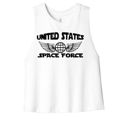 USSF United States Space Force Logo Women's Racerback Cropped Tank