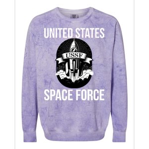 USSF United States Space Force Rocket Blast Colorblast Crewneck Sweatshirt