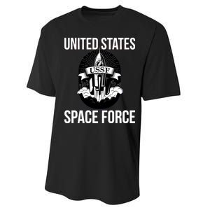 USSF United States Space Force Rocket Blast Performance Sprint T-Shirt