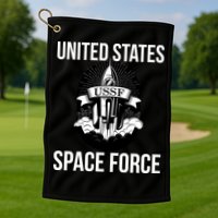 USSF United States Space Force Rocket Blast Golf Towel