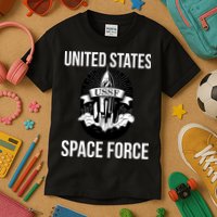USSF United States Space Force Rocket Blast Kids T-Shirt