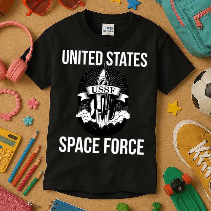 USSF United States Space Force Rocket Blast Kids T-Shirt