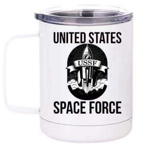 USSF United States Space Force Rocket Blast 12 oz Stainless Steel Tumbler Cup