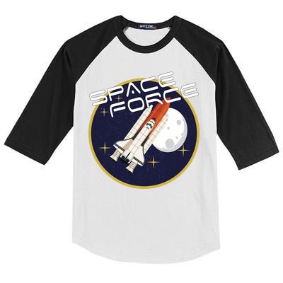 USSF United States Space Force Rocketship Emblem Kids Colorblock Raglan Jersey