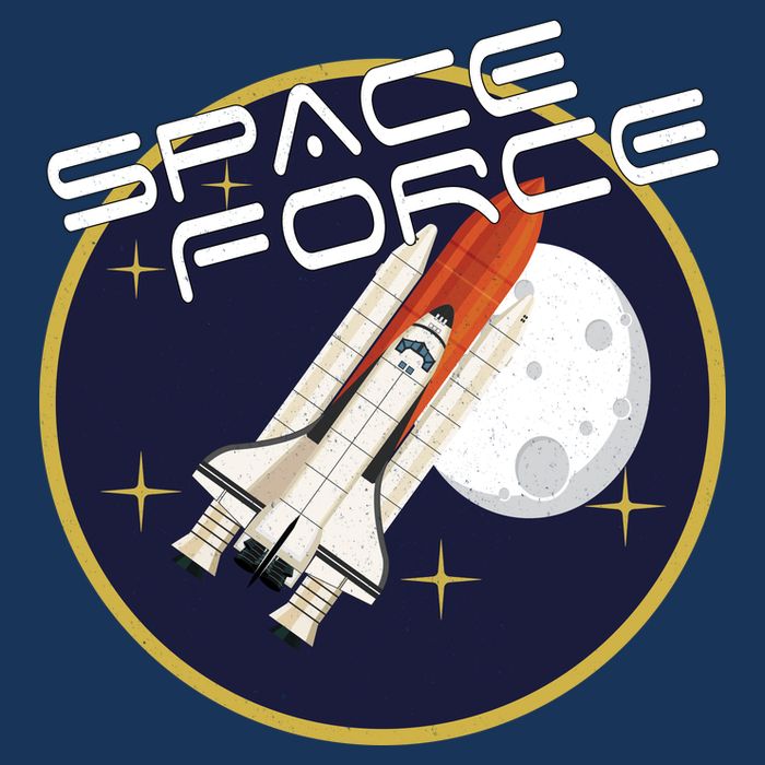 USSF United States Space Force Rocketship Emblem Garment-Dyed Heavyweight T-Shirt