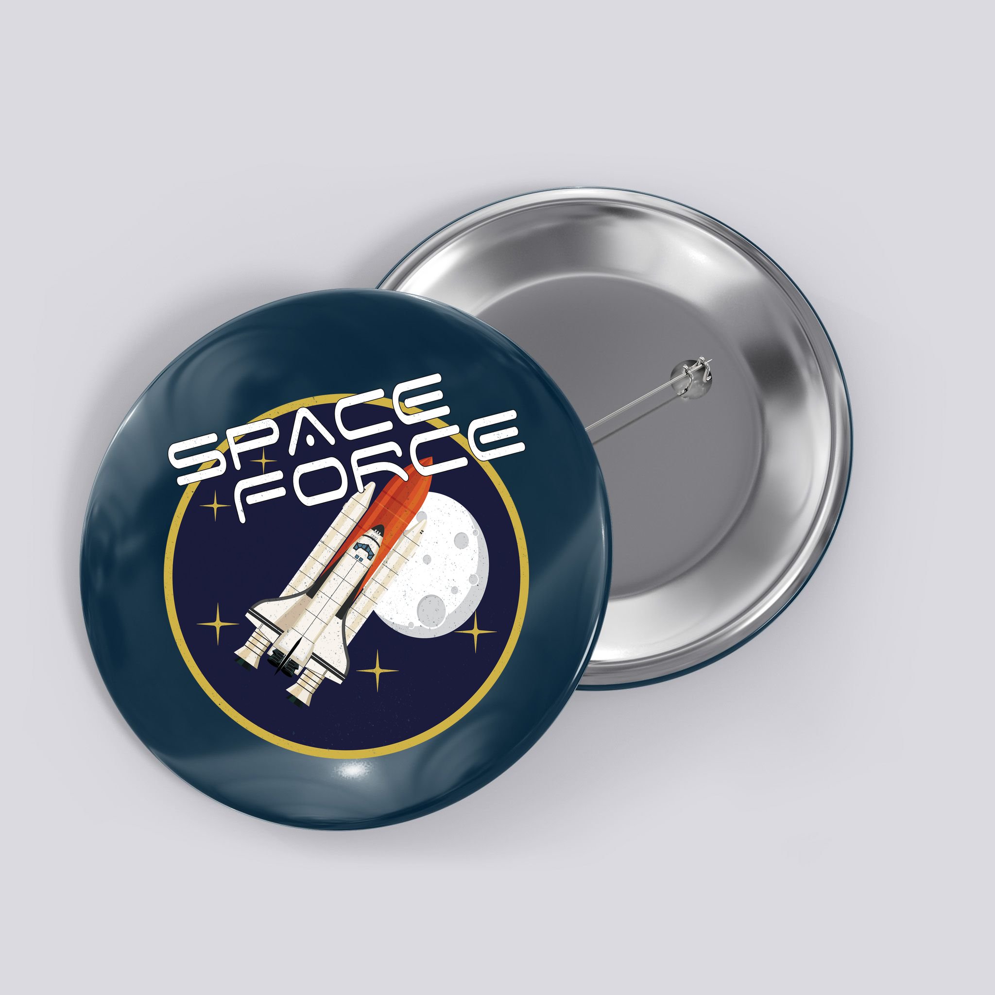 USSF United States Space Force Rocketship Emblem Button