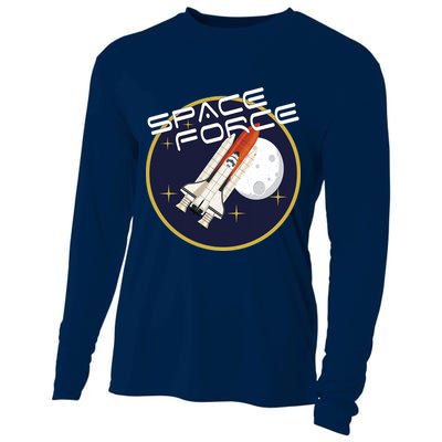 USSF United States Space Force Rocketship Emblem Cooling Performance Long Sleeve Crew